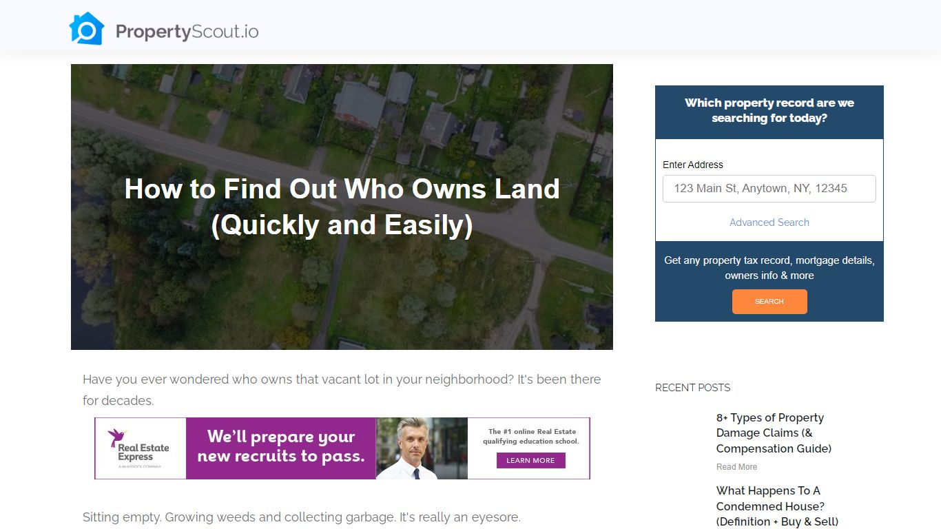 How to Find Out Who Owns Land (Quickly and Easily) - PropertyScout.io